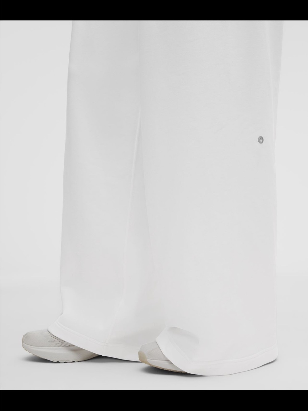 New❤️lululemon S French Terry Wide Leg Pant - White - Picture 9 of 11